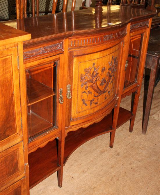 Edwardian red walnut chiffonier